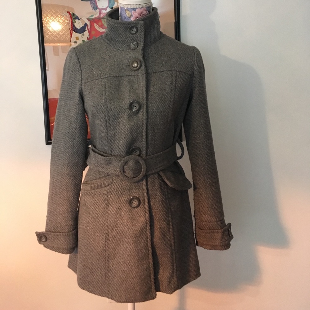 Forever 21 Grey Tweed Coat